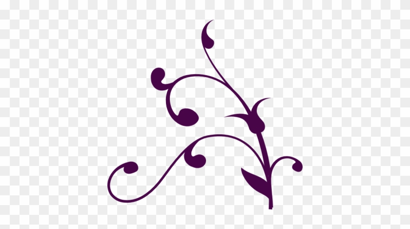 Purple Wedding Corner Swirl Clip Art At Pic Png Images - Tree Branch Clip Art #462185