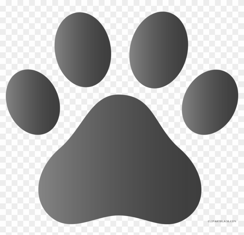 Dog Paw Prints Animal Free Black White Clipart Images - Paw Patrol Footprint Png #462237