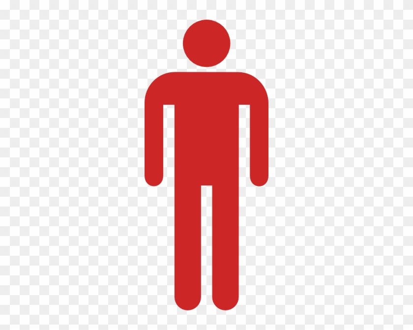 Male Clipart Male - Men Toilet Sign Red #462239