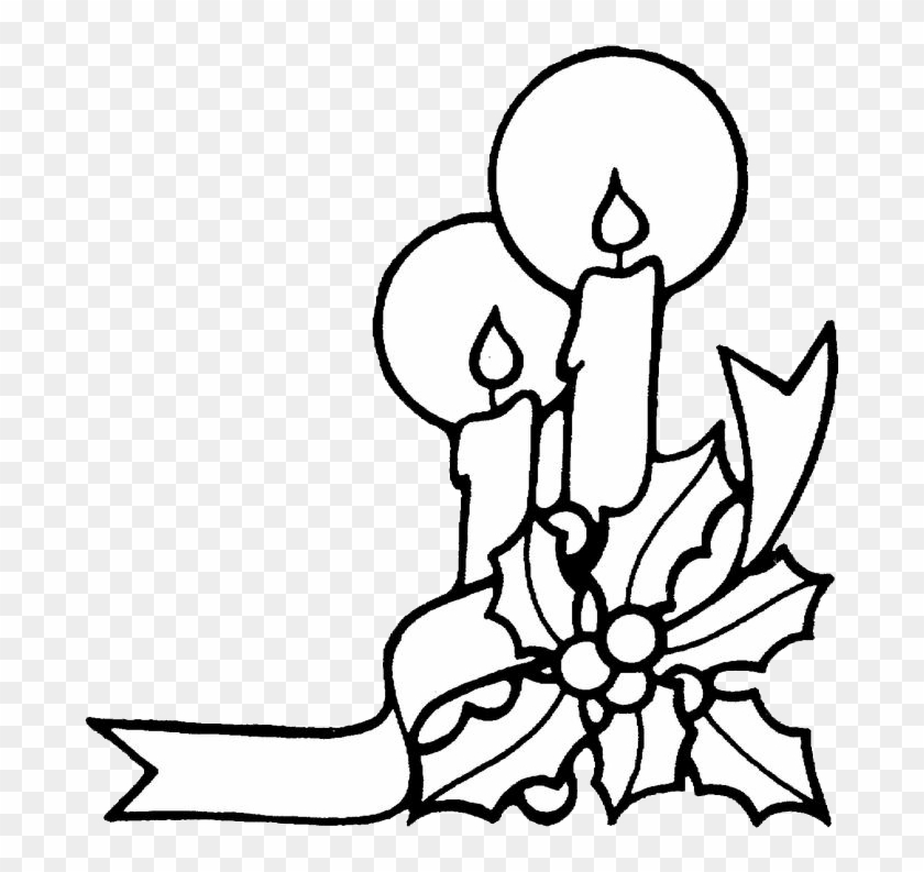 Christmas Candles Coloring Pages 2 - Coloring Book - Free Transparent ...