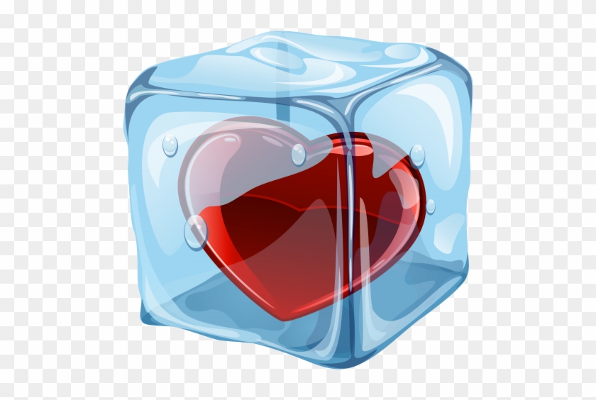 Ice Cube Clipart Water Png - Coração De Gelo Png #462303