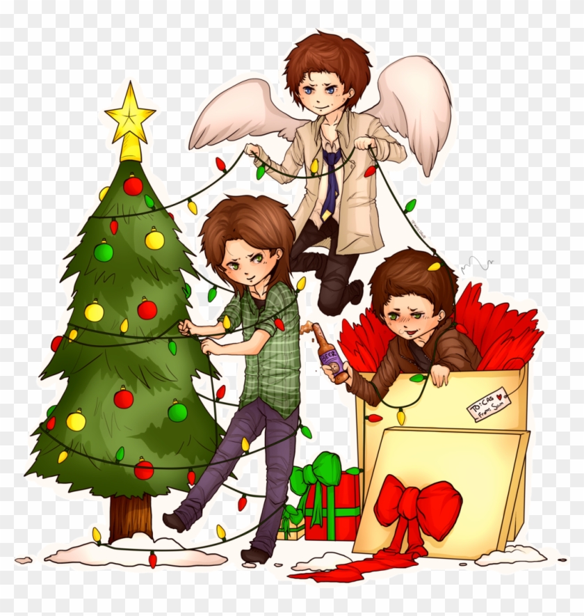A Very Supernatural Christmas By Maximum-delusion - Supernatural Christmas Art #462389