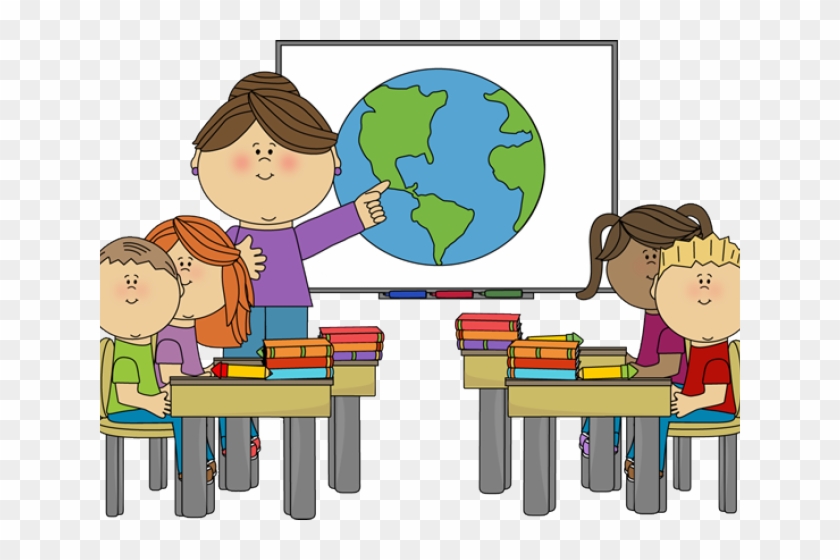 Teacher With Students Clipart - Class Clipart #462396