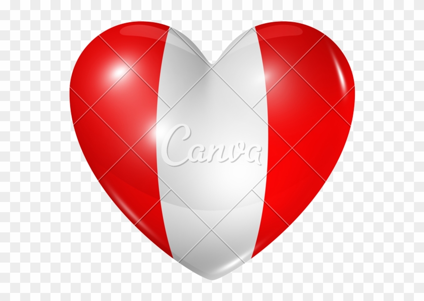Love Peru, Heart Flag Icon - Italian Flag Heart Shaped #462510
