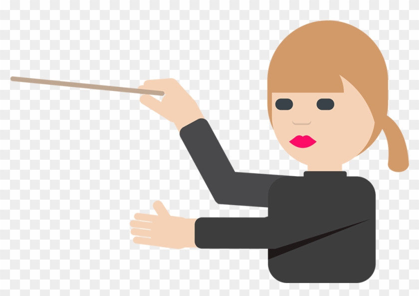 Download Image - Female Choir Conductor Cartoon #462631