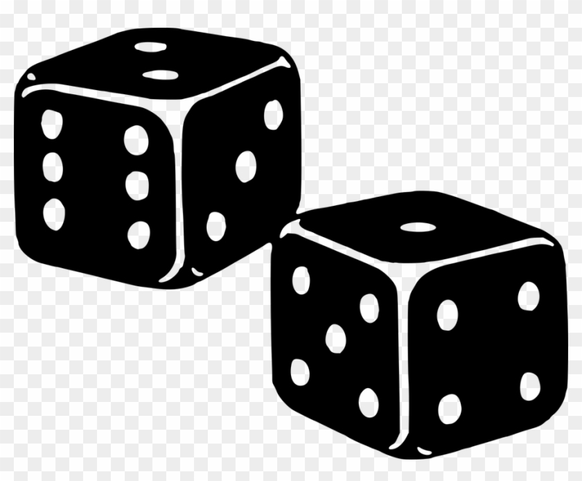 Cube Clipart Dice - Dice Black And White Png #462791