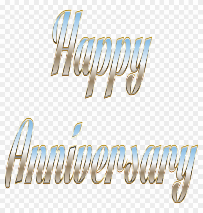 Beautiful Clipart Happy Anniversary Typography No Background - Happy Anniversary Png Text #462879