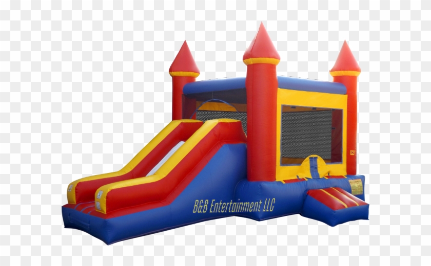 Red & Blue Castle Combo Bouncer - Red Blue Combo Slide #462926