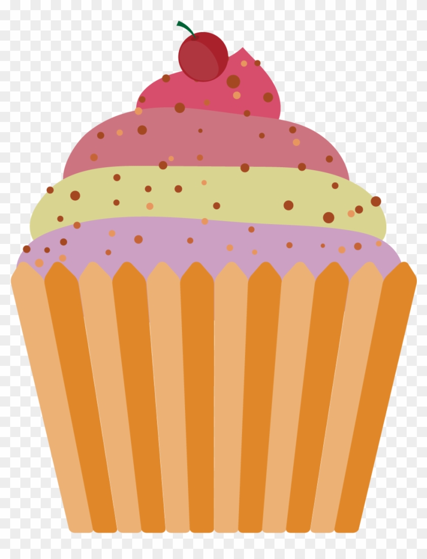 Ice Cream Cone Cupcake Muffin - Cartoon Cupcake Png #462966