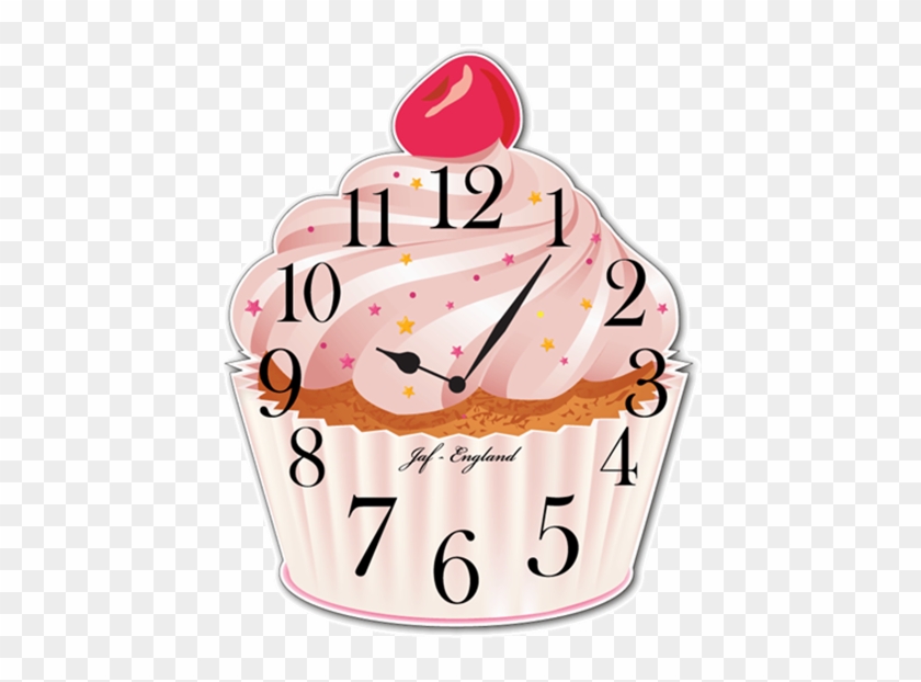 Picture Of Cupcake Clock, Cute Vintage Cupcake Wall - Westclox 46994a 8.5 In. Round Wall Clock - White #463006