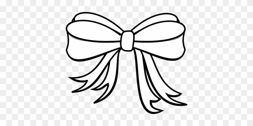 Bow, Tie Free Images On - Gift Bow Black And White #463156