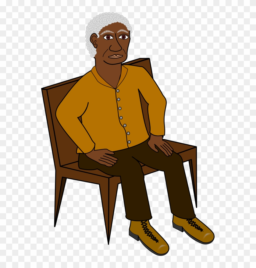 Medium Image - Man Sitting On A Chair Clipart #463432