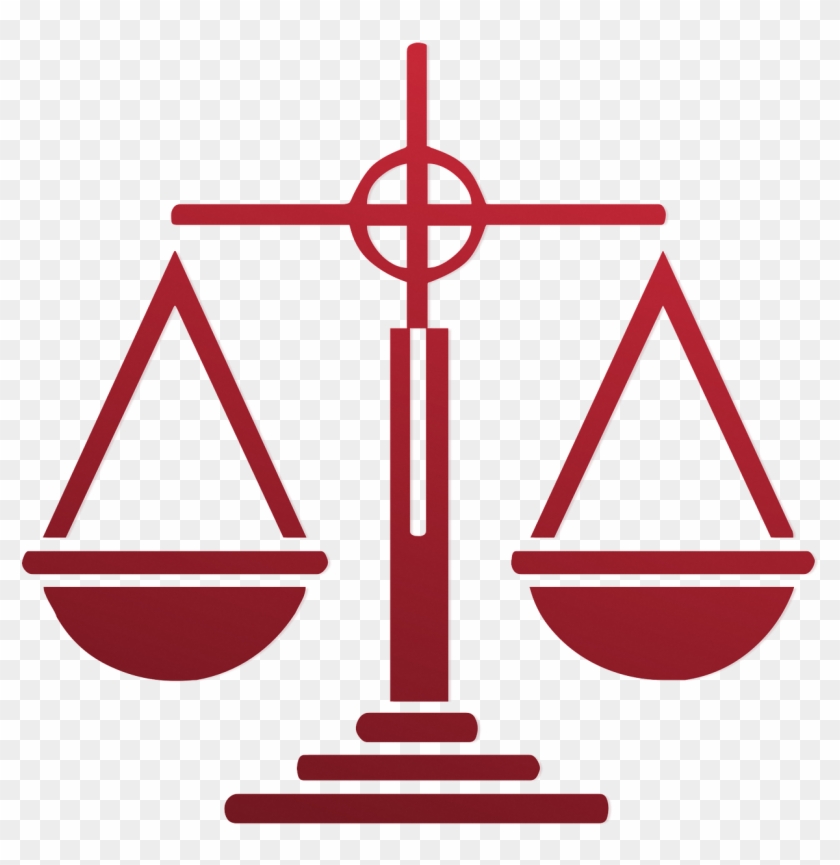 Criminal Lawyer - Scale Of Justice Red #463540