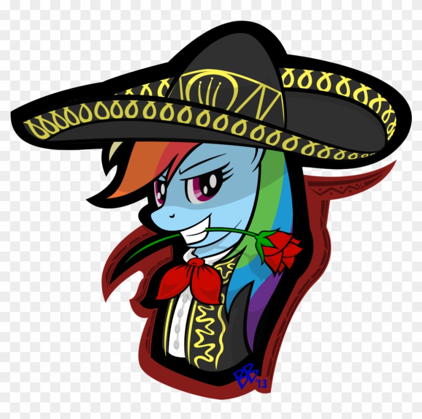 Bravelyart, Mariachi, Rainbow Dash, Safe, Solo - Mexican My Little Pony #463548