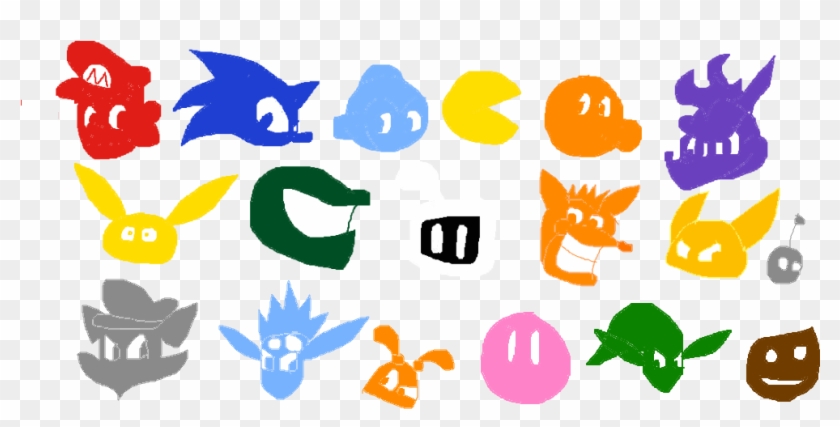 Video Game Character Symbols By Spyroup - Cool Characters Game Drawing #463562