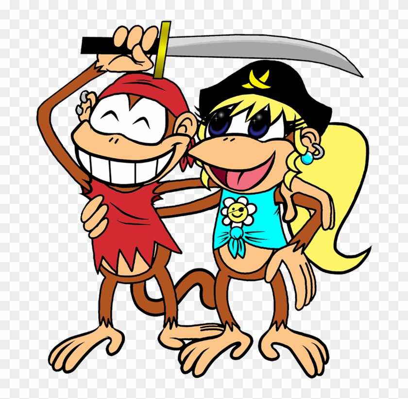 Diddy And Dixie As Pirates By Natalietheantihero - Diddy Kong And Dixie #463610