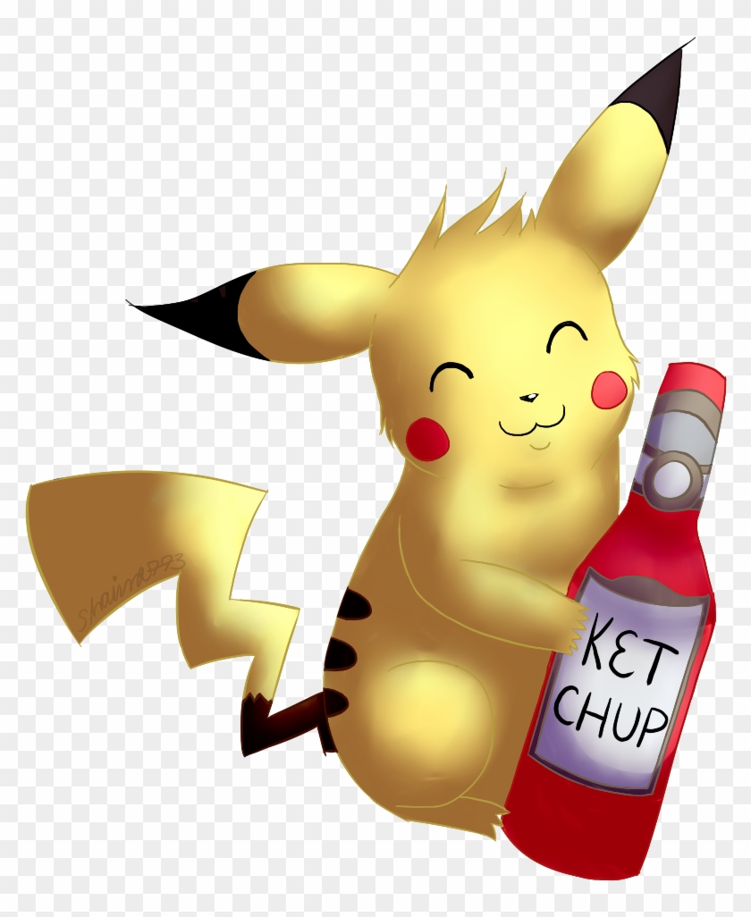 Ketchup And Pikachu By Shaina773 Ketchup And Pikachu - Cartoon - Free  Transparent PNG Clipart Images Download
