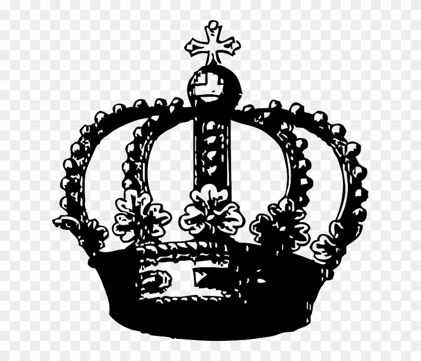 Great Britain Crown, Royal, King, Queen, Kingdom, Great - Black And White Crown Transparent #463686