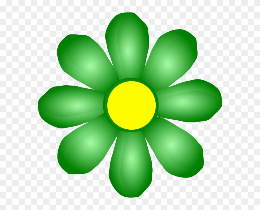 Green - Flower Colorful Clip Art #464088