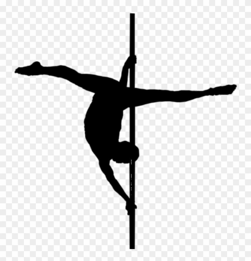 Pole Dance Silhouette - Pole Dancer Silhouette Png Trnasparent #464354