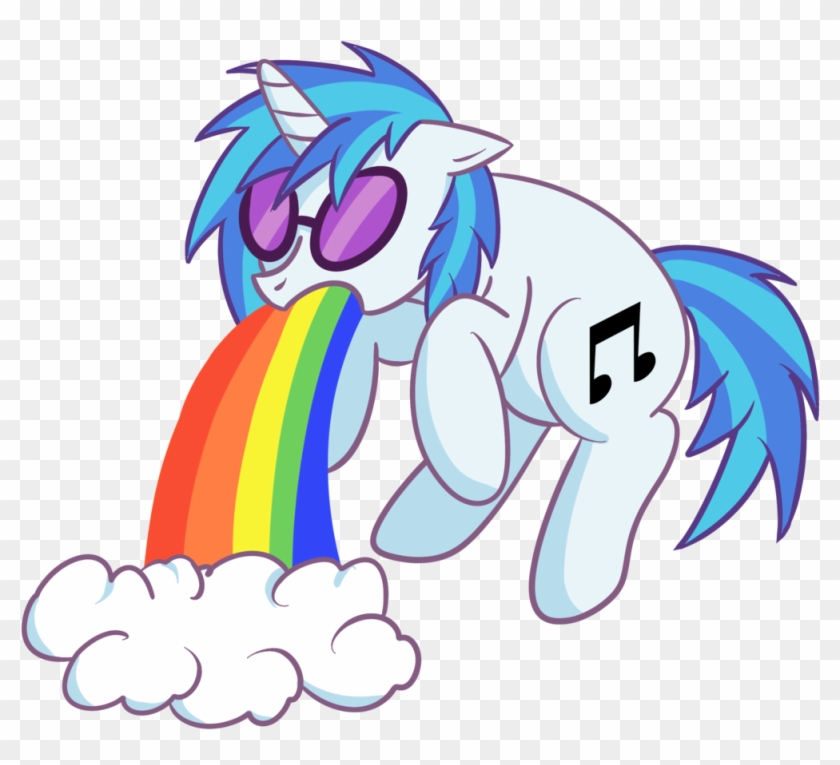 Wolferahm, Dj Pon-3, Puking Rainbows, Rainbow, Safe, - Unicorn Puking Rainbow Png #464370