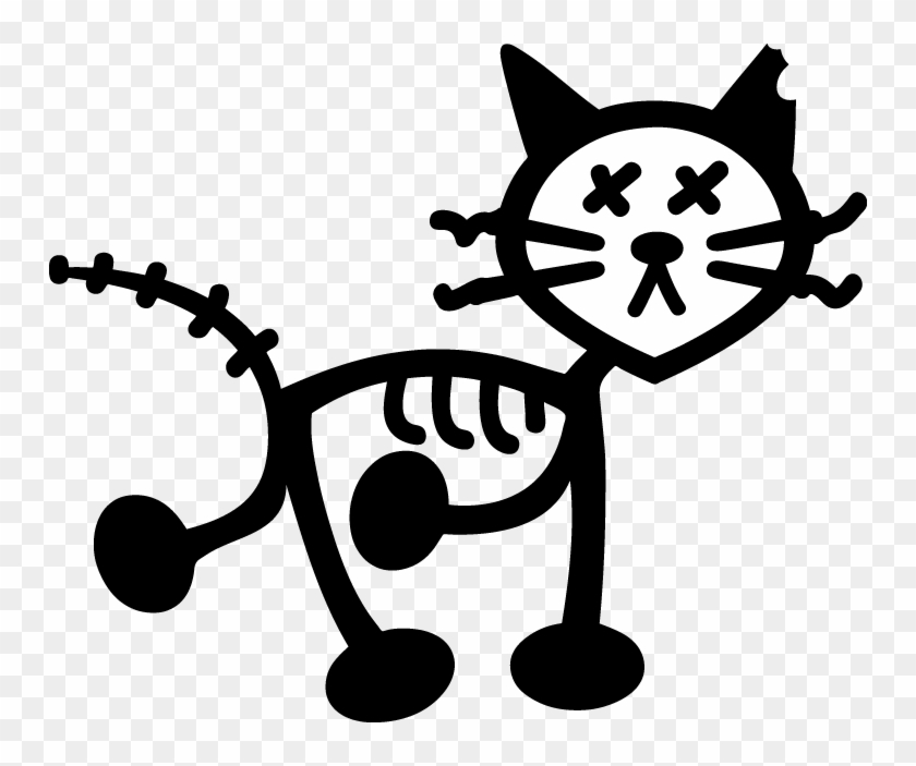 Catzombie Stick Animal Sticker Decal Car Window Family - Animal Decals #464479