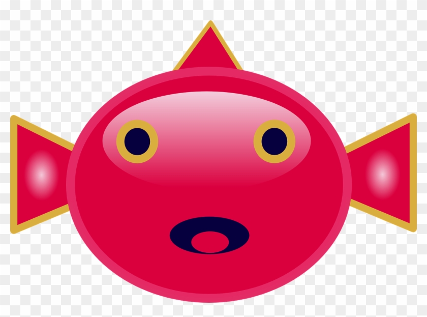 Fish Mouth Eyes Red Face Png Image - Funny Cartoon Fish Faces #464516