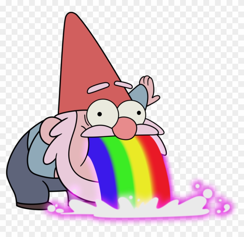 Gnome By Timeimpact - Gravity Falls Duende Vomitando Arcoiris #464594