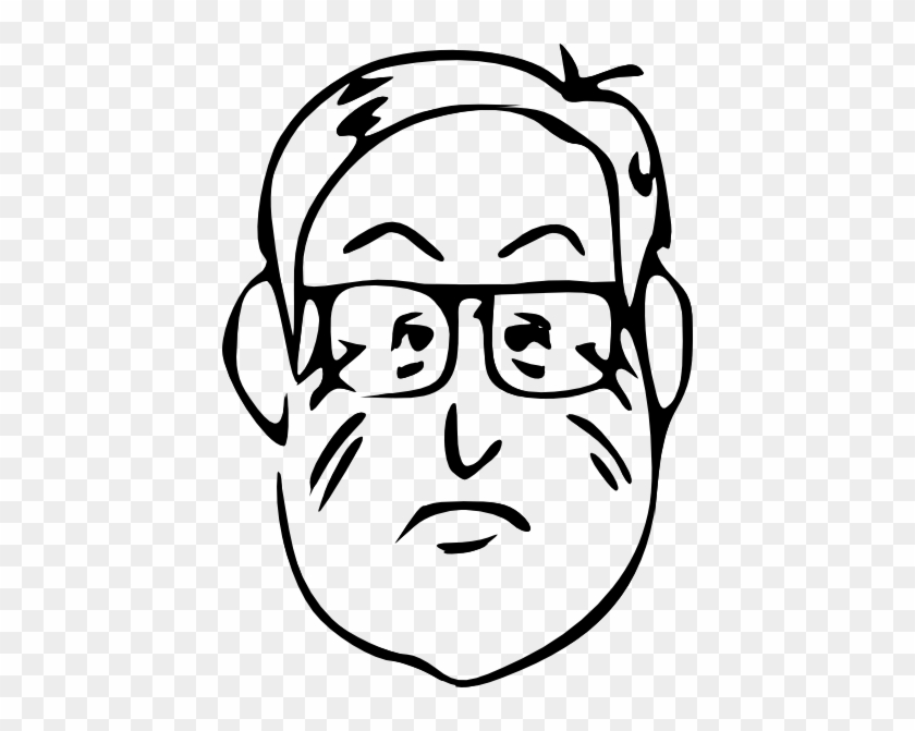 Man Face Head Beard Clip Art - Draw A Cartoon Man Face #464626