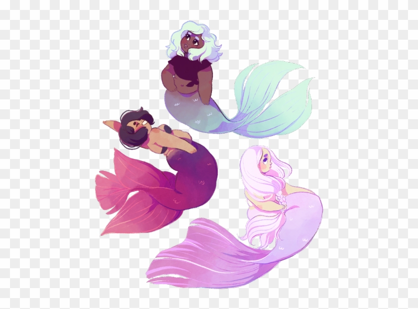 Peces De Colores - Chubby Mermaid Art #464684