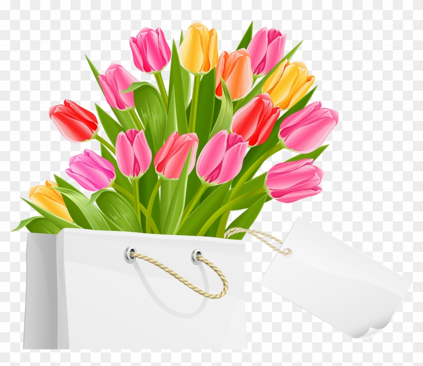 Flowers Flowers Png Spring Png Flower Png Tulips - Happy Women's Day 2018 #464734