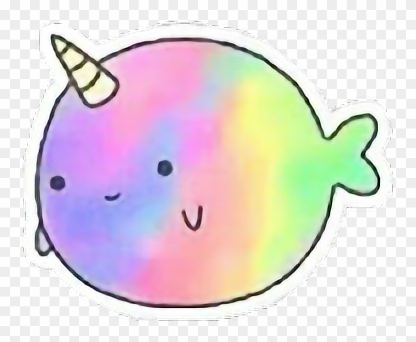 Unicorn Fishy Walrus Rainbow Anime Cutefreetoedit - Narwhals Swimming In The Ocean #464789