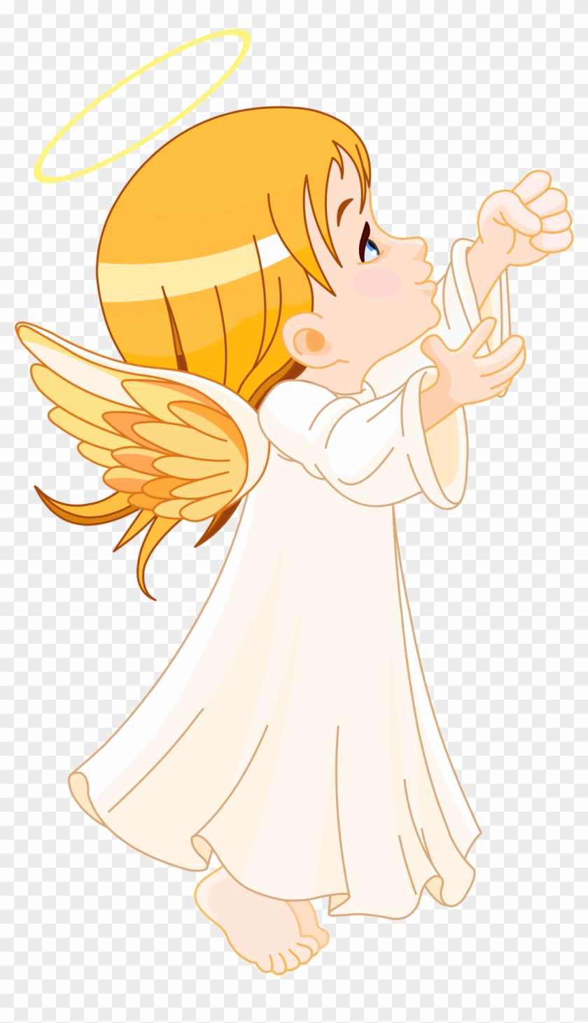 Cute Little Angel Large Size Png Clipart - Рождественский Ангел Клипарт #464859