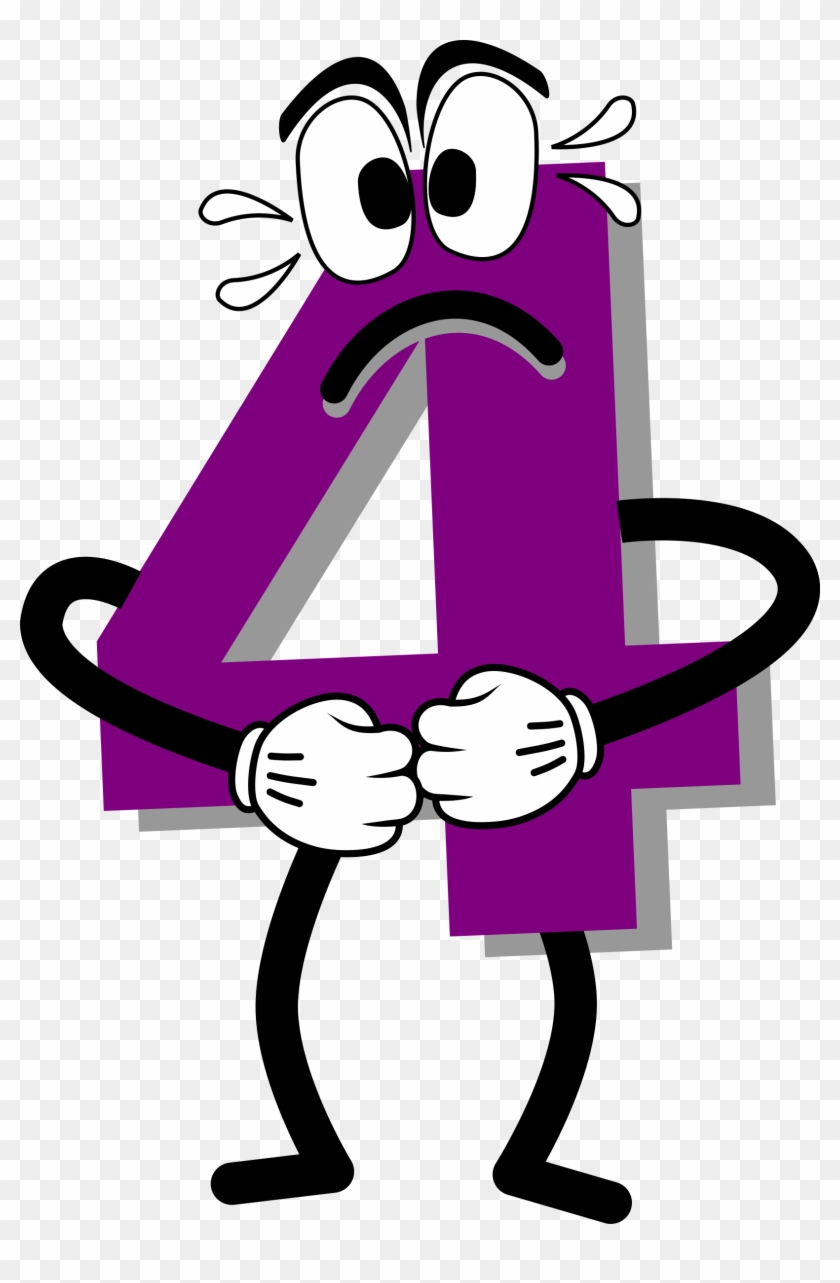 Clipart Scared Purple - Number 4 Clipart #465007
