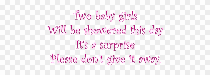 Baby Shower Twins Invitation Clip Art-8 - Twin Girls Baby Shower Transparent #465195