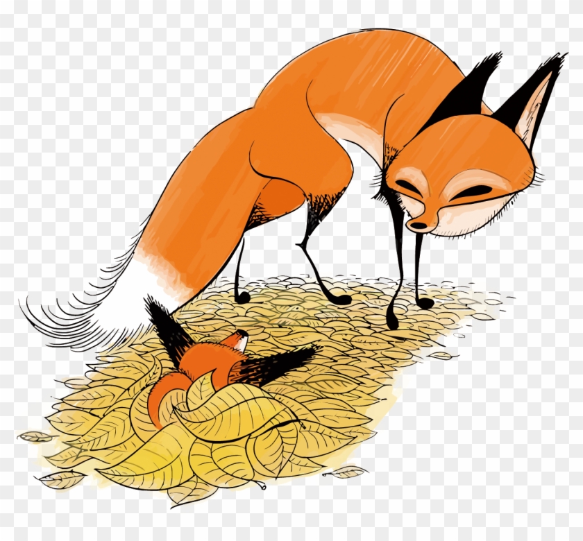 Red Fox Drawing Illustration - Red Fox Drawing Illustration #465295