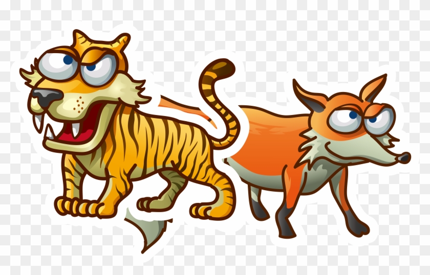 Tiger Cat Lion Illustration - Tiger Sticker Png #465363