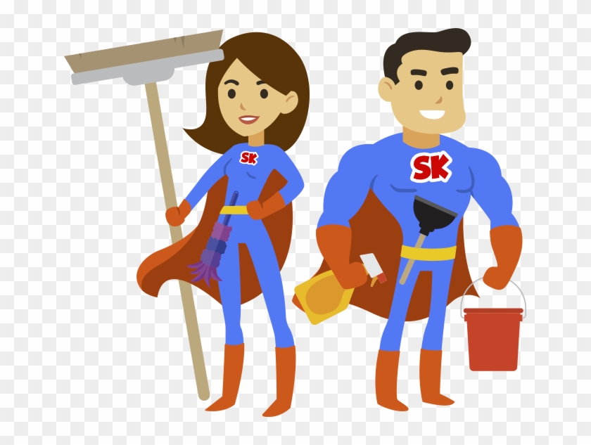 End Of Lease Cleaning Canberra - Superhero Cleaning Logo #465954