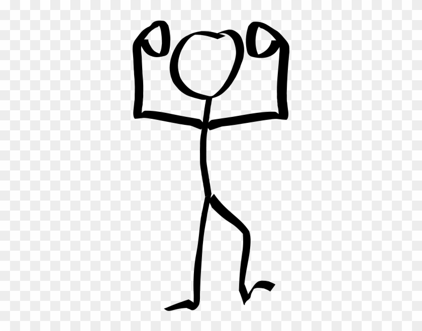 Stickyman Hands Up Png Images 312 X - Stick Figure Winner #466022