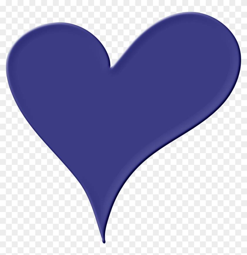 Heart In Blue - Hand Drawn Purple Hearts #466419