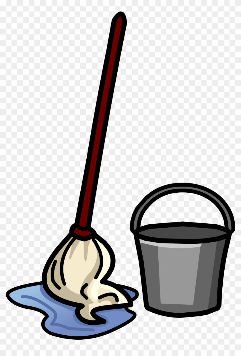 Related Mop Clipart Png - Mop And Bucket Png #466522
