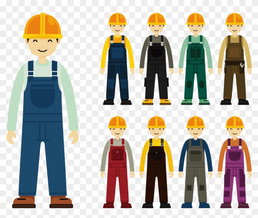 Construction Worker With Overalls - Construction Worker Image Cartoon #466582
