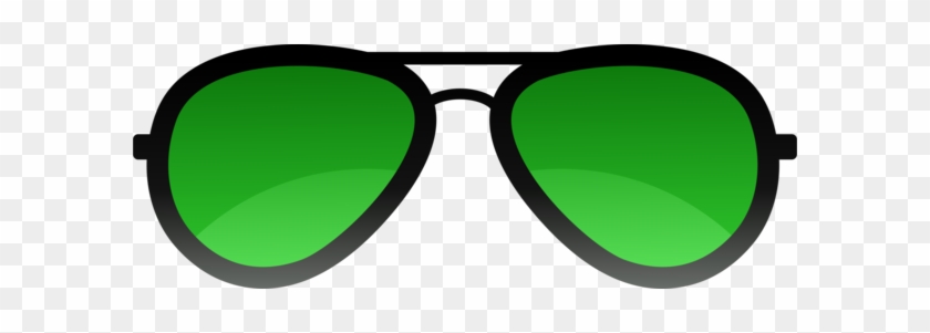 Red Sunglasses Cliparts - Green Sunglass Png Download #466586