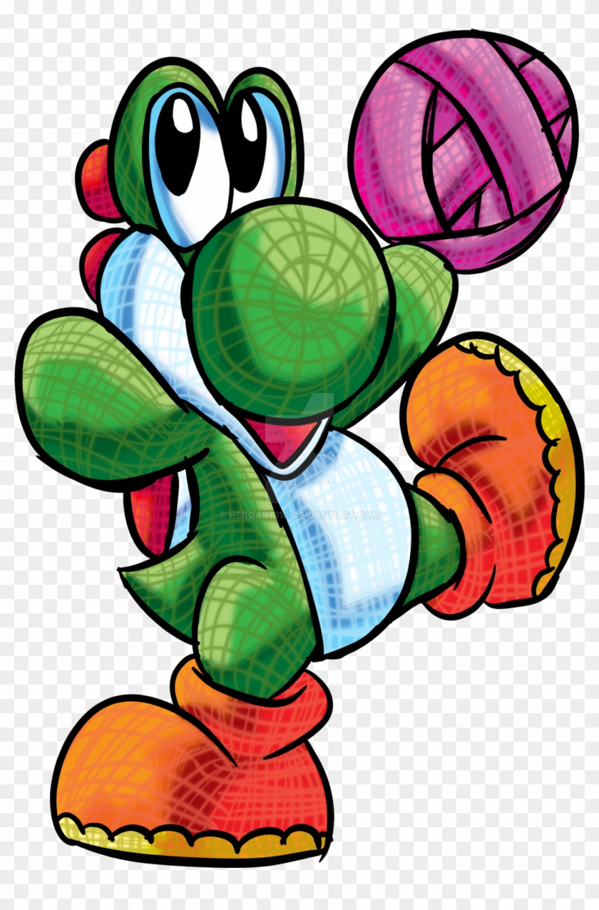 Yarn Yoshi By Heroart110 - Yoshi Art Drawing #466737