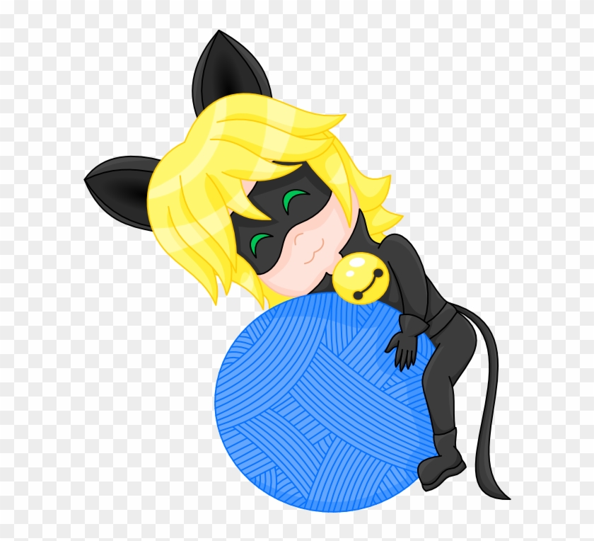 Chat Noir Ball Of Yarn Transparent By Mikaristar - Illustration #466740