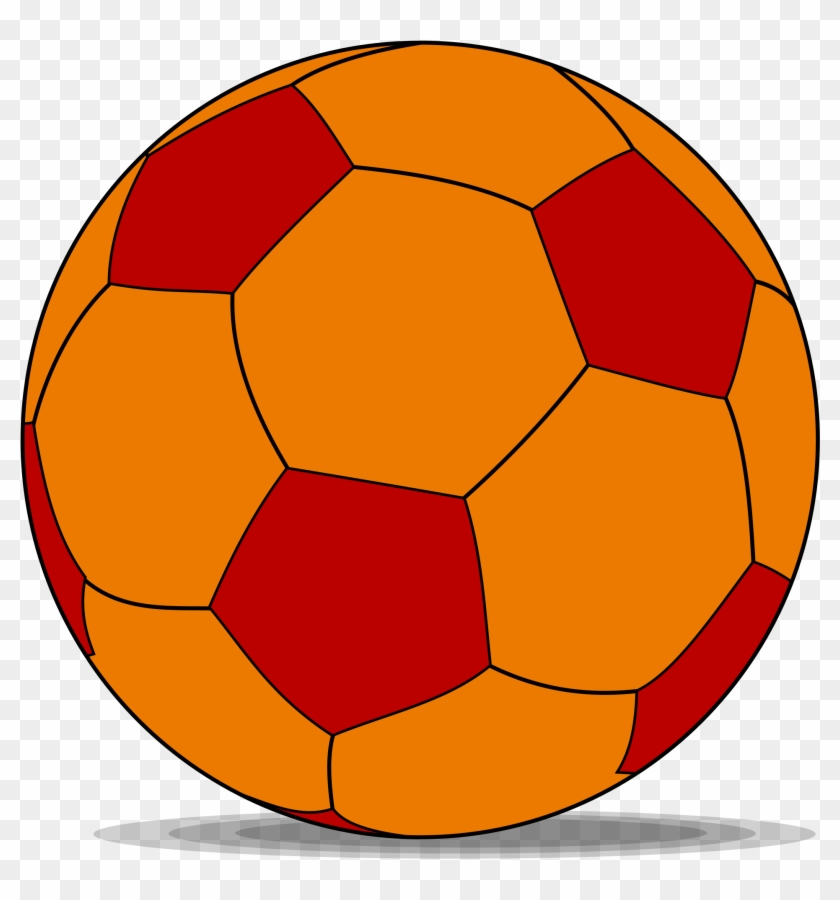 Soccer Ball Cartoon 7, Buy Clip Art - Orange And Red Soccer Ball #466893