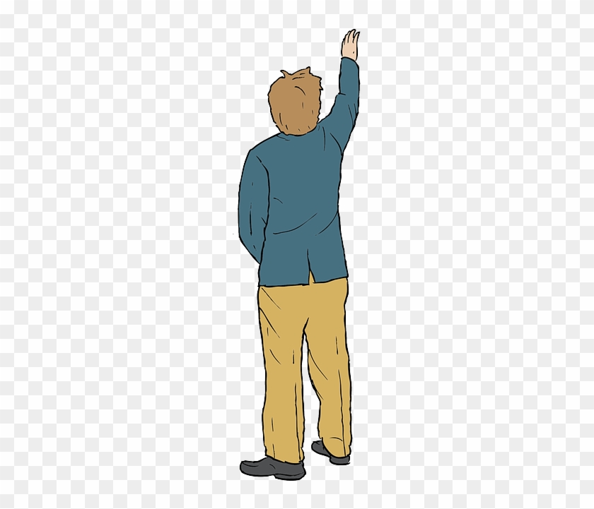 Man, Person, Human, Cartoon, Jacket, Reaching, Reach - Man Reaching Out Png #467027