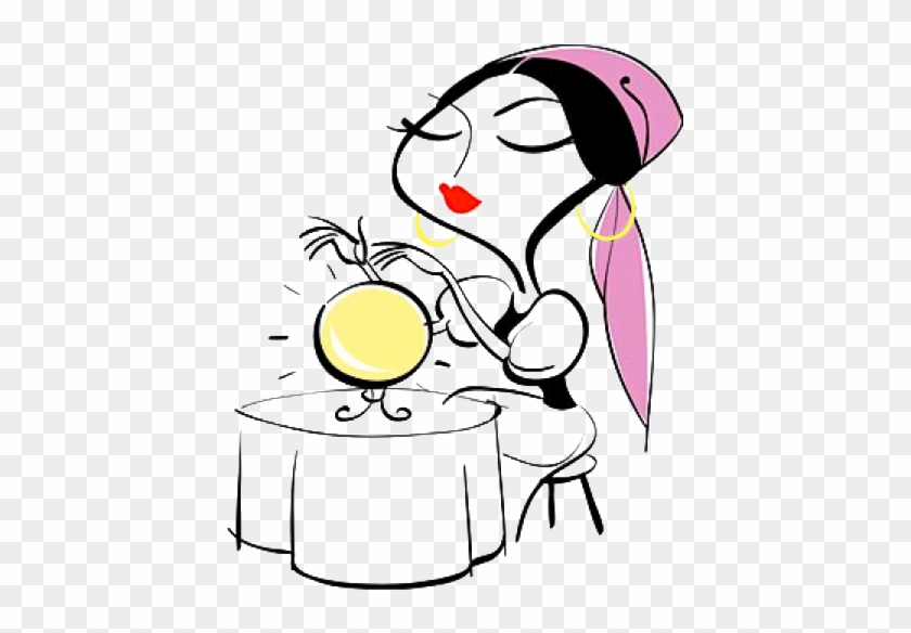 Lady - Crystal Ball Fortune Teller Clipart #467086