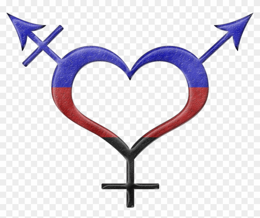 Polyamory Pride Heart Shaped Gender Neutral Symbol - Mtf Transgender Symbol #467108
