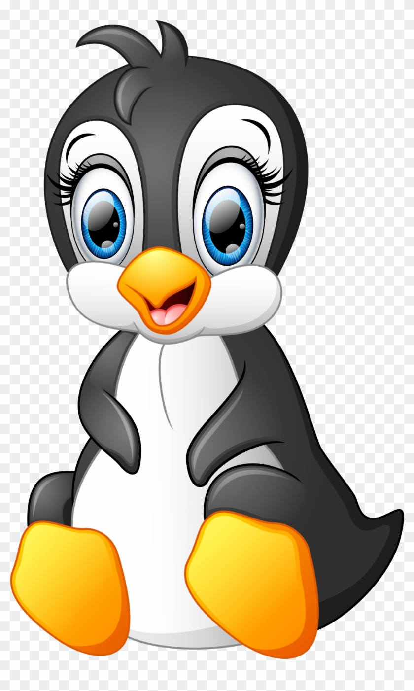 Penguin Cartoon Illustration - Funny Penguin Cartoon Vector Png #467336